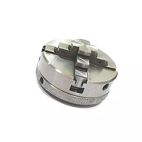 A.D INTERNATIONAL Self Centering Chuck Size 65 mm 4 Jaws M14x1 Thread for Rotary Tables & Lathe Machine Tools, HV-DNKT-FL9A