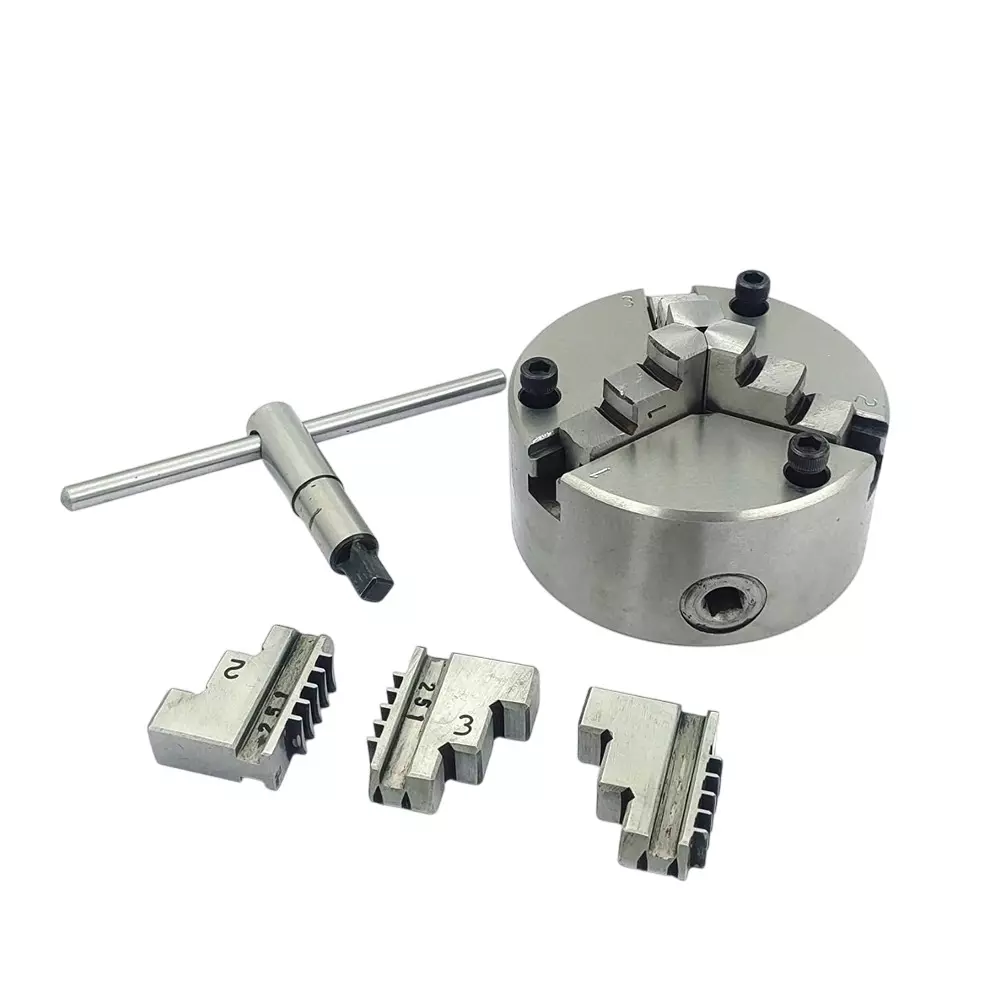 A.D INTERNATIONAL 3 Jaw Self Centering Chuck 100 mm with Reversible Jaws for Rotary Table Milling Vice, GS-XJHV-5PJ5