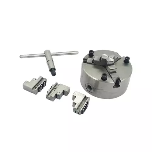 A.D INTERNATIONAL 3 Jaw Self Centering Chuck 100 mm with Reversible Jaws for Rotary Table Milling Vice, GS-XJHV-5PJ5