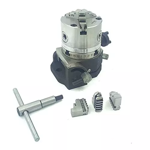 Assorts Self Centering Chuck with Back Plate 80 mm Jaw Size 3 Jaws