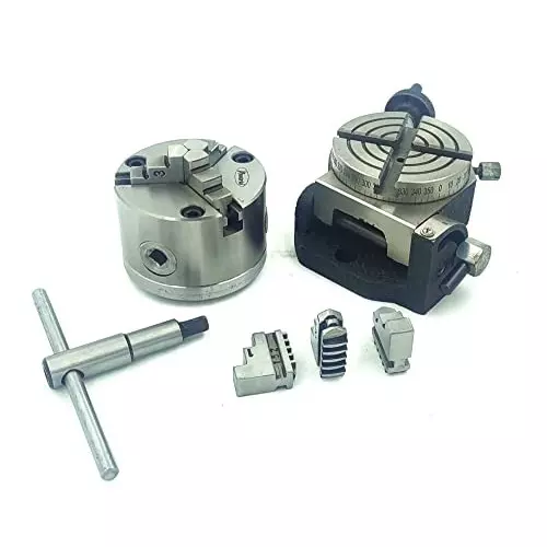 Assorts Self Centering Chuck with Back Plate 80 mm Jaw Size 3 Jaws