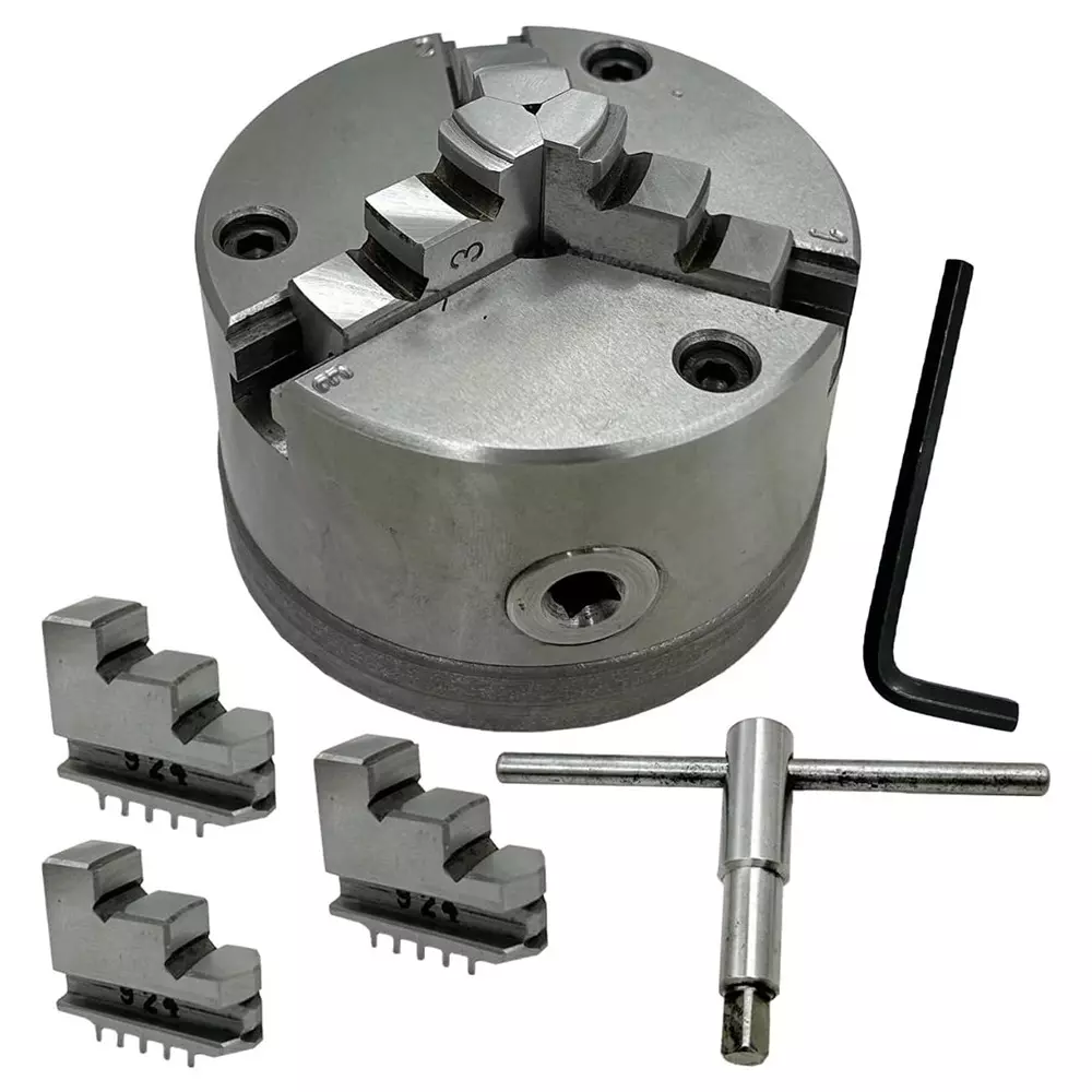 Assorts Self-Centering Lathe Chuck with Back Plate 100 mm Size 3 Jaws 1-1/2 Inch x 8 TPI for Boxford Lathe