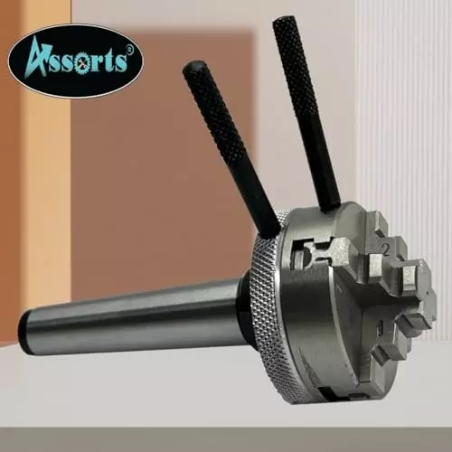 Assorts Small Chuck Cast Iron Body & Tool Steel 12 mm Self Centering Chuck MT1 & MT2 Arbor 50 mm 4 Jaw M12x1