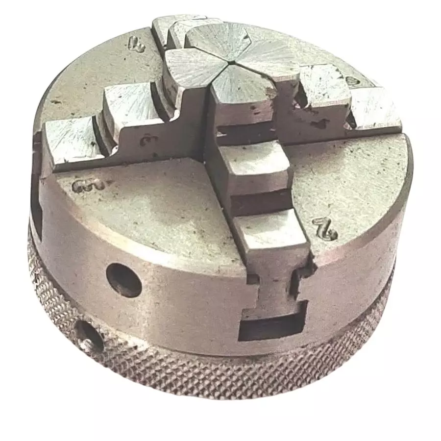 Assorts Self Centering Small Chuck Cast Iron Body & Tool Steel 50 mm 4 Jaw M12x1