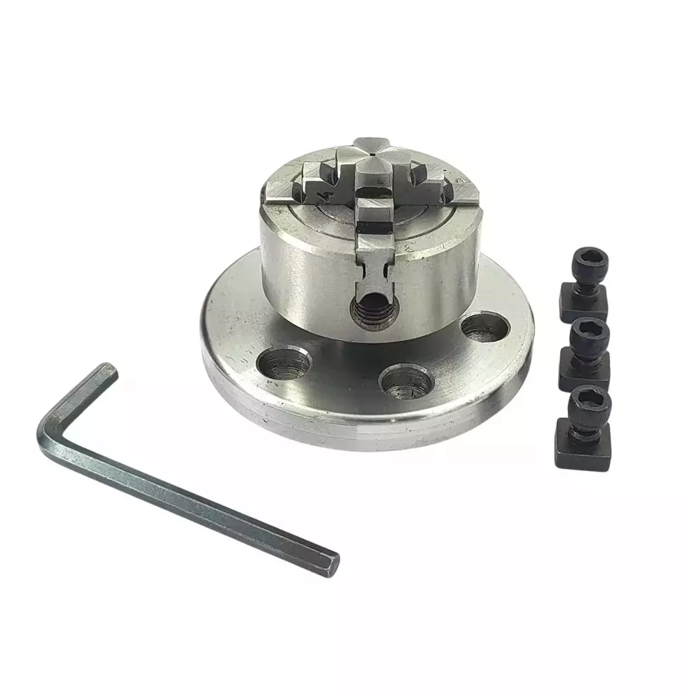 Buyohlic International Independent Centering Chuck Size 50 mm 4 Jaw and M14 x 1 Thread for Lathe Machine, Milling Machine, BN-RLIR-NQUE