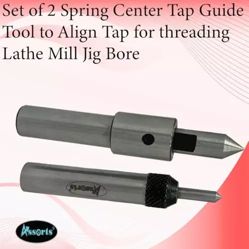 Assorts Spring Center Tap Guide Tool to Align Tap Alloy Steel 12.7 mm 50-55 HRC for Threading (Pack of 2)
