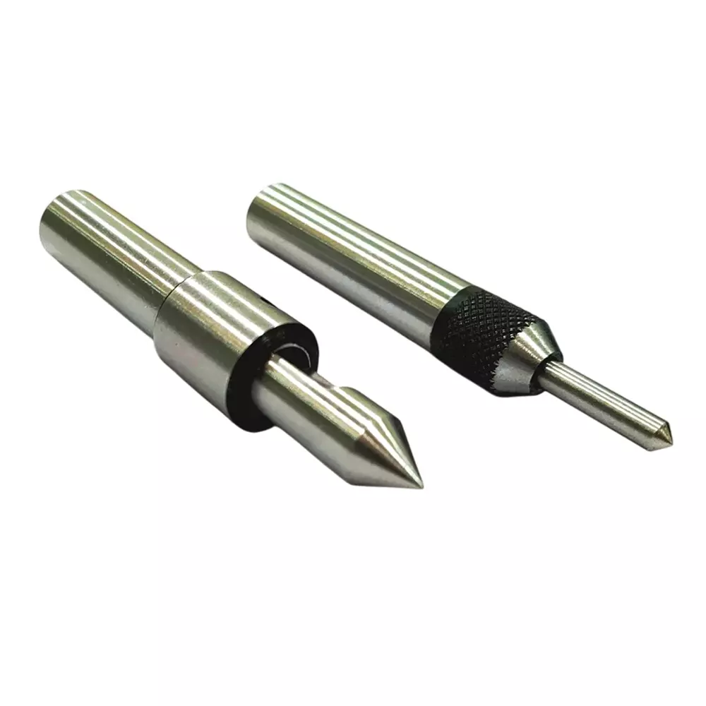 A.D INTERNATIONAL Tap Guide Cut Type Tool Ground Body and Knurled Body 1/2 inch Straight Shank for Aligning Tap For Threading Lathe Mill Jig Bore, BK-FAOP-WR37 (Set of 2)