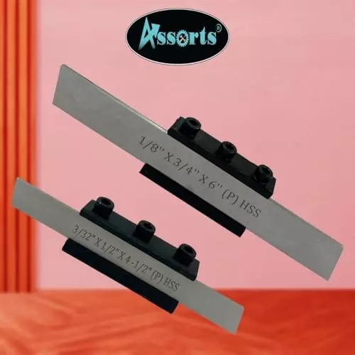 Assorts Parting Cut Off Tool Holder Set Tool Steel Body & HSS Blade 12.7 & 19.05 mm (Pack of 2)