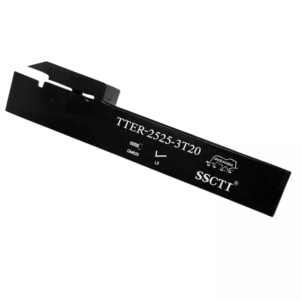 SSCTI Tool Holder Square Shank 25x25 mm Right Hand for CNC, VTL and Lath Machine, TTER 2525 3T20