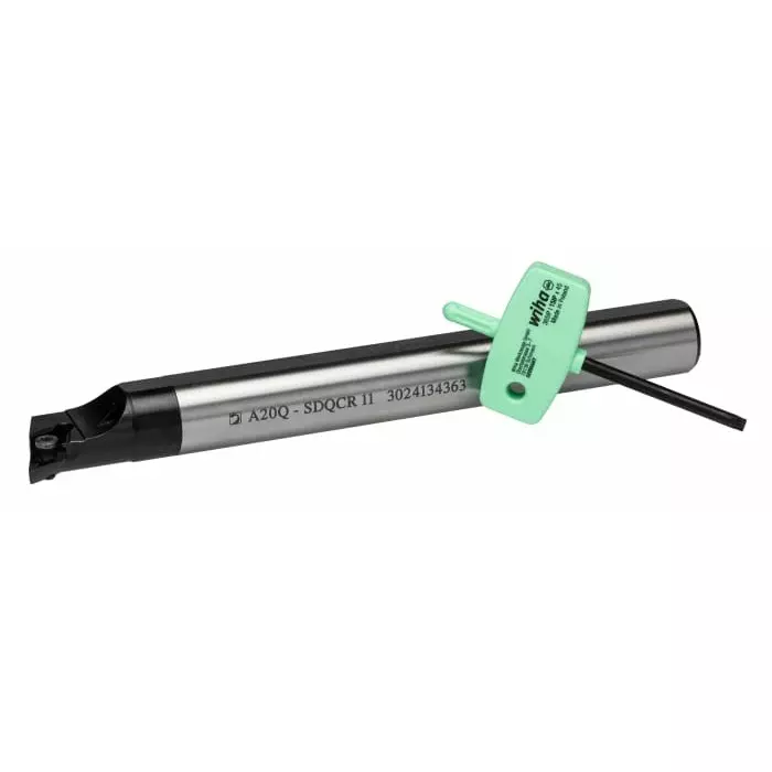 DORMER PRAMET SDQCR Series Lathe Tool Holder for Use with D cmT 11T3 20 mm Height 107° Approach 180 mm Length, A20Q-SDQCR 11