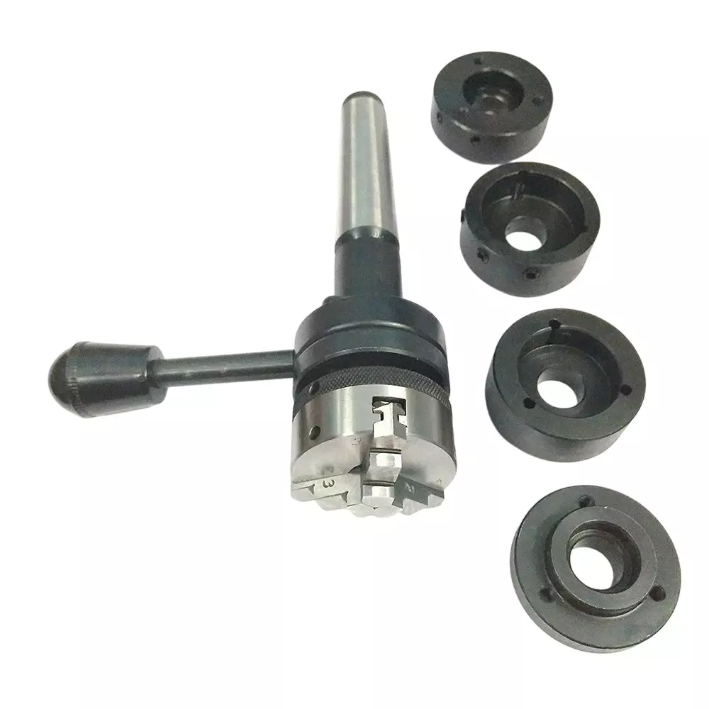 A.D INTERNATIONAL Lathe Tailstock Die Holder with 3MT Shank 50 mm Chuck for Tapping, Threading, Reaming, Drilling, D7-JKBH-4QXC