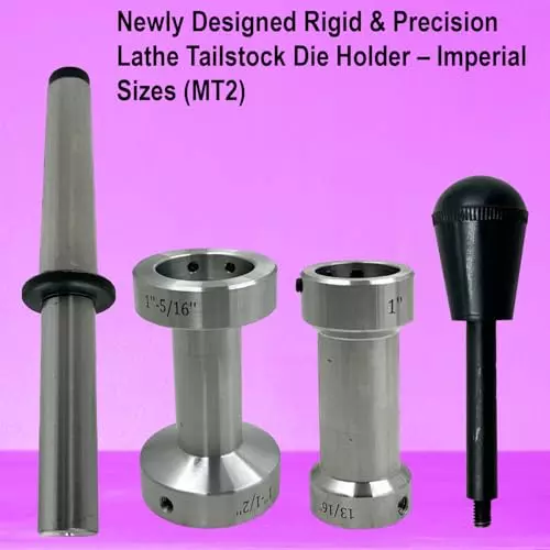 MachEl Newly Designed Rigid & Precision Lathe Tailstock Die Holder Imperial Size MT2