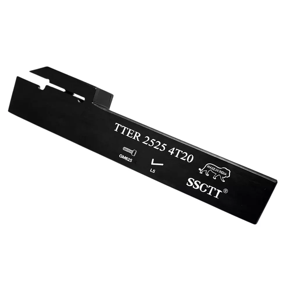 SSCTI Tool Holder Square Shank 25x25 mm Right Hand for CNC, VTL and Lath Machine, TTER 2525 4T20