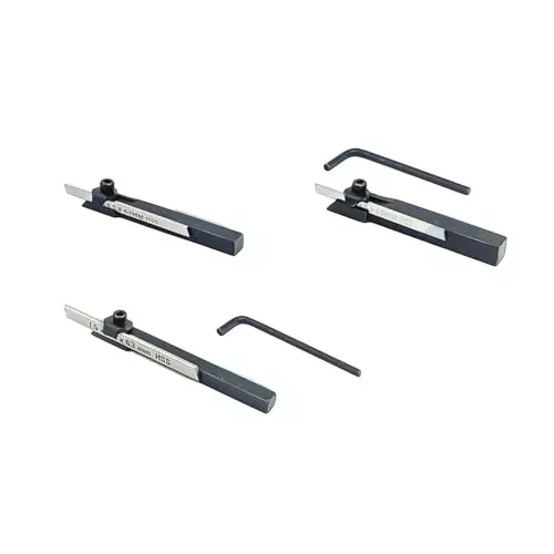 A.D INTERNATIONAL Mini Lathe Cut Off Parting Tool Holders with 6, 8, 10 mm Square Shank and HSS Blades, PJ-1YYN-M8U6 (Set of 3)