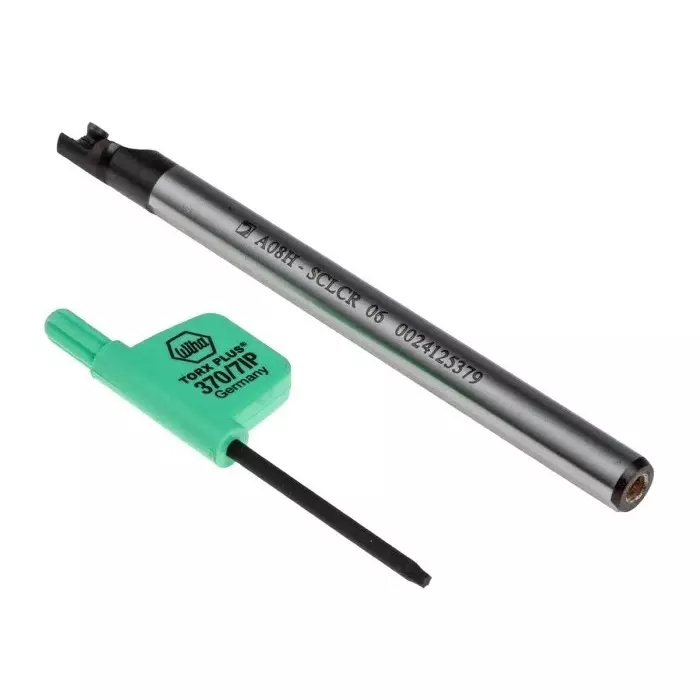 DORMER PRAMET SCLCR Series Lathe Tool Holder for Use with CC Inserts 8 mm Height 95° Approach 100 mm Length, A08H-SCLCR 06