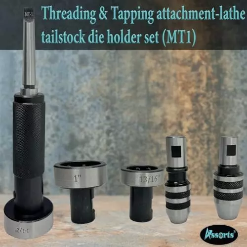 Assorts Imperial Die Holder Set 1MT Shank Tool Steel Circular for Threading & Tapping