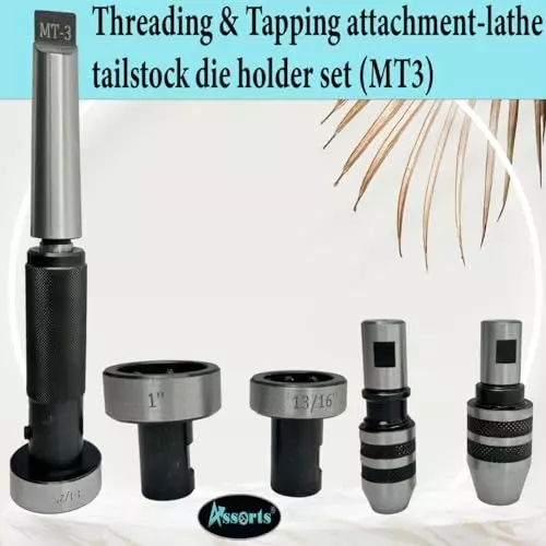 Assorts Imperial Die Holder Set 3MT Shank Tool Steel Circular for Threading & Tapping