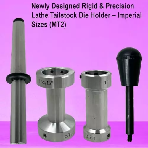 MachEl Tailstock Die Holder Imperial Die Sizes For Threading Operation On Lathe Machine 2MT