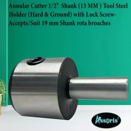 Assorts Annular Cutter Holder Tool Steel 12.7 mm Straight Shank 36 mm Body Dia