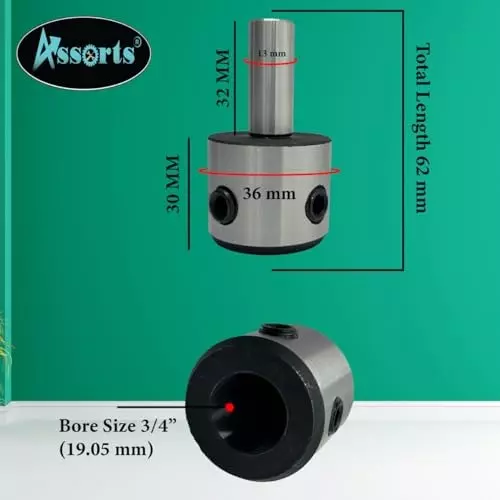 Assorts Annular Cutter Holder Tool Steel 12.7 mm Straight Shank 36 mm Body Dia