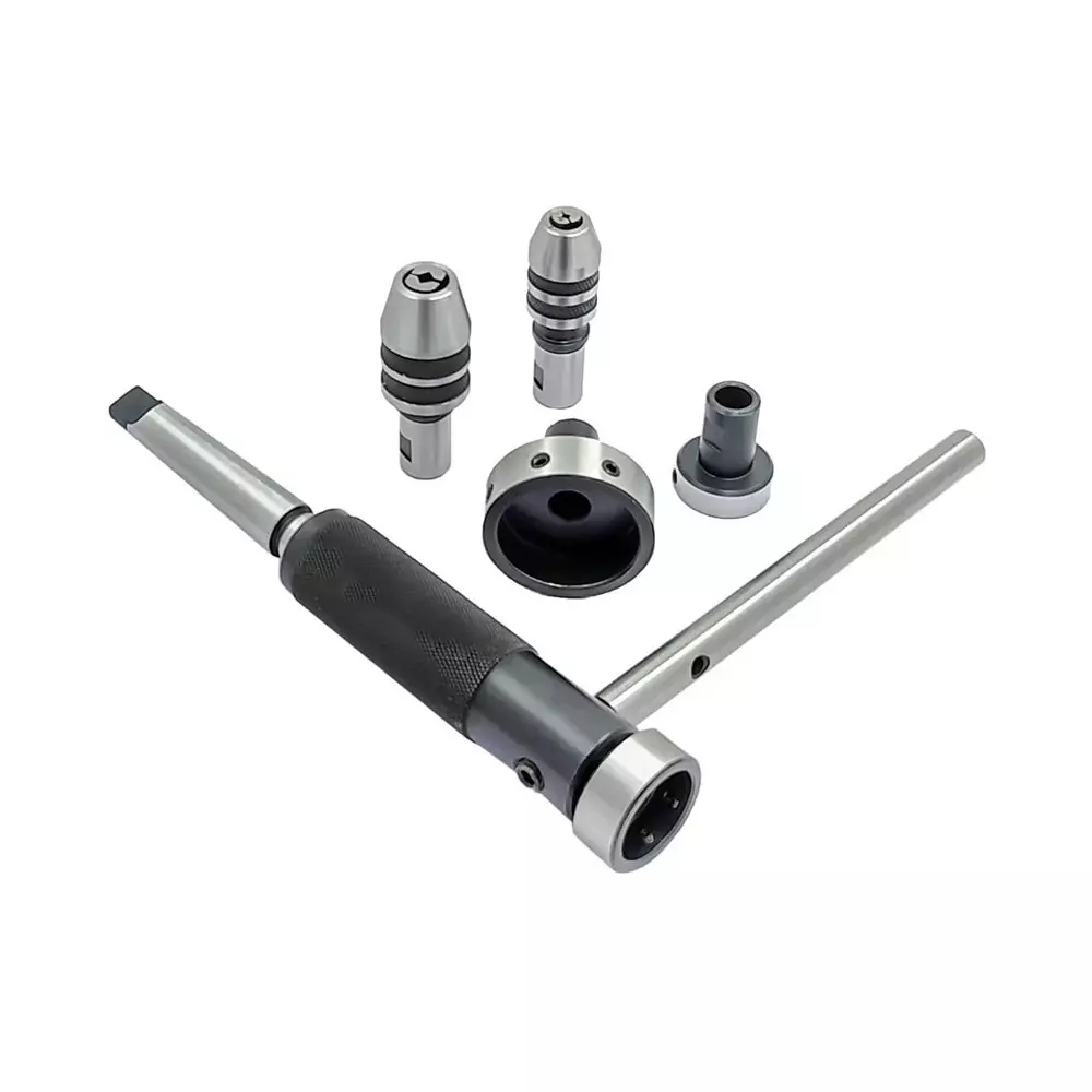 Buyohlic International Tailstock Die Holder Set with MT4 Shank for Threading And Tapping On Lathe Machine, J4-PI5D-EUTL