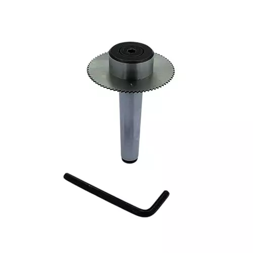 A.D INTERNATIONAL Slitting Slotting Saw Holder with 2MT Shank, M10 x 1.5 mm Drawbar Thread and Circular Saw Blade, UO-CCTH-I1AO