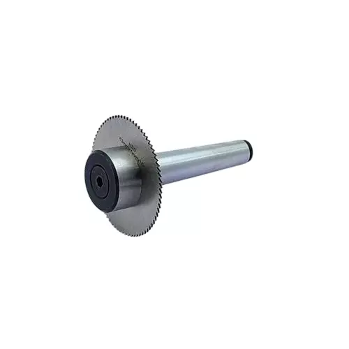 A.D INTERNATIONAL Slitting Slotting Saw Holder with 2MT Shank, M10 x 1.5 mm Drawbar Thread and Circular Saw Blade, UO-CCTH-I1AO