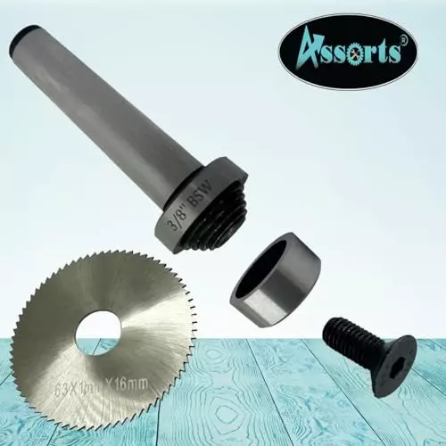 Assorts Slitting/Slotting Saw Holder with Circular Saw Blade 3MT Shank 9.5 mm (3/8 Inch)