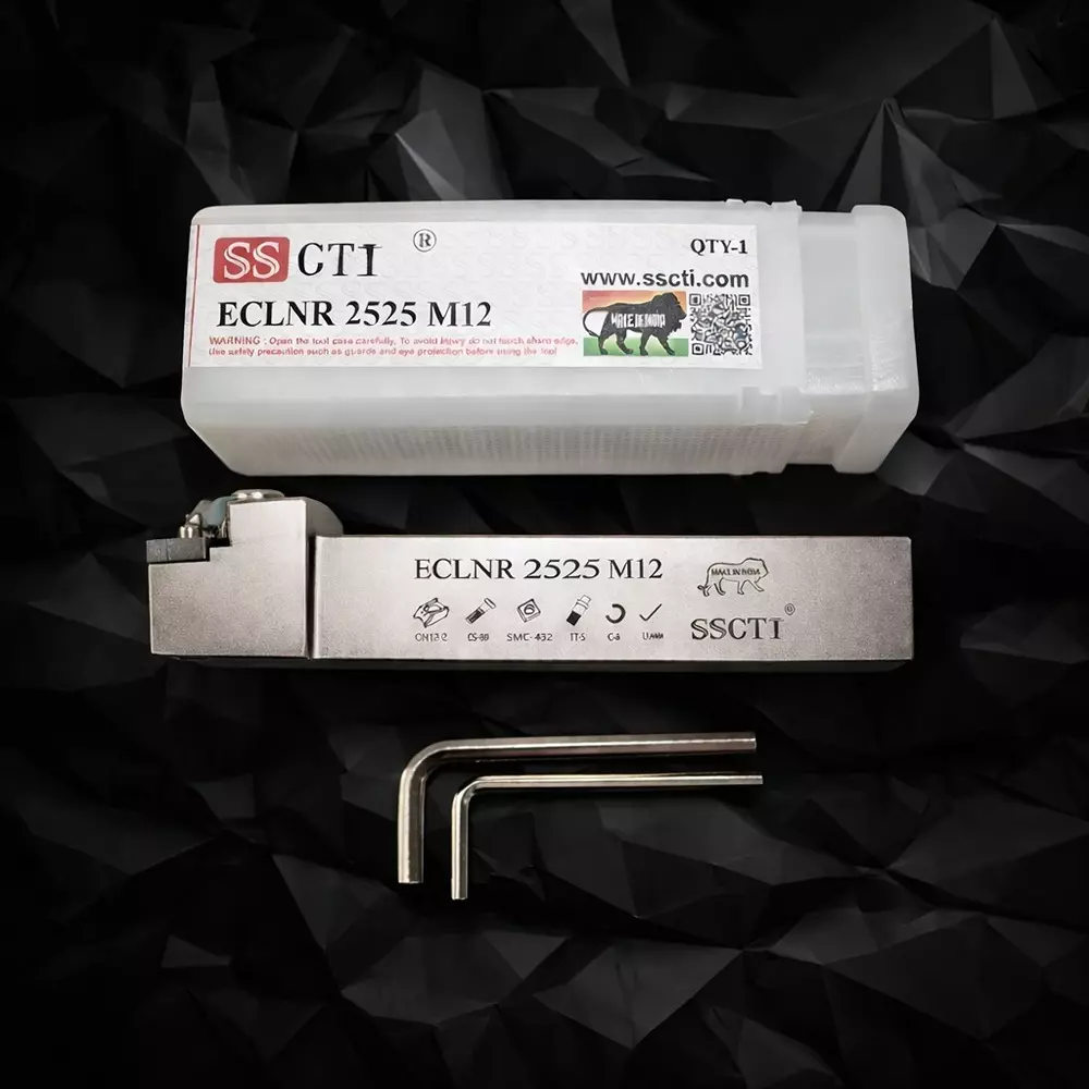 sscti-tool-holder-square-shank-25x25-mm-right-hand-for-cnc-vtl-and-lath-machine-eclnr-2525-m12
