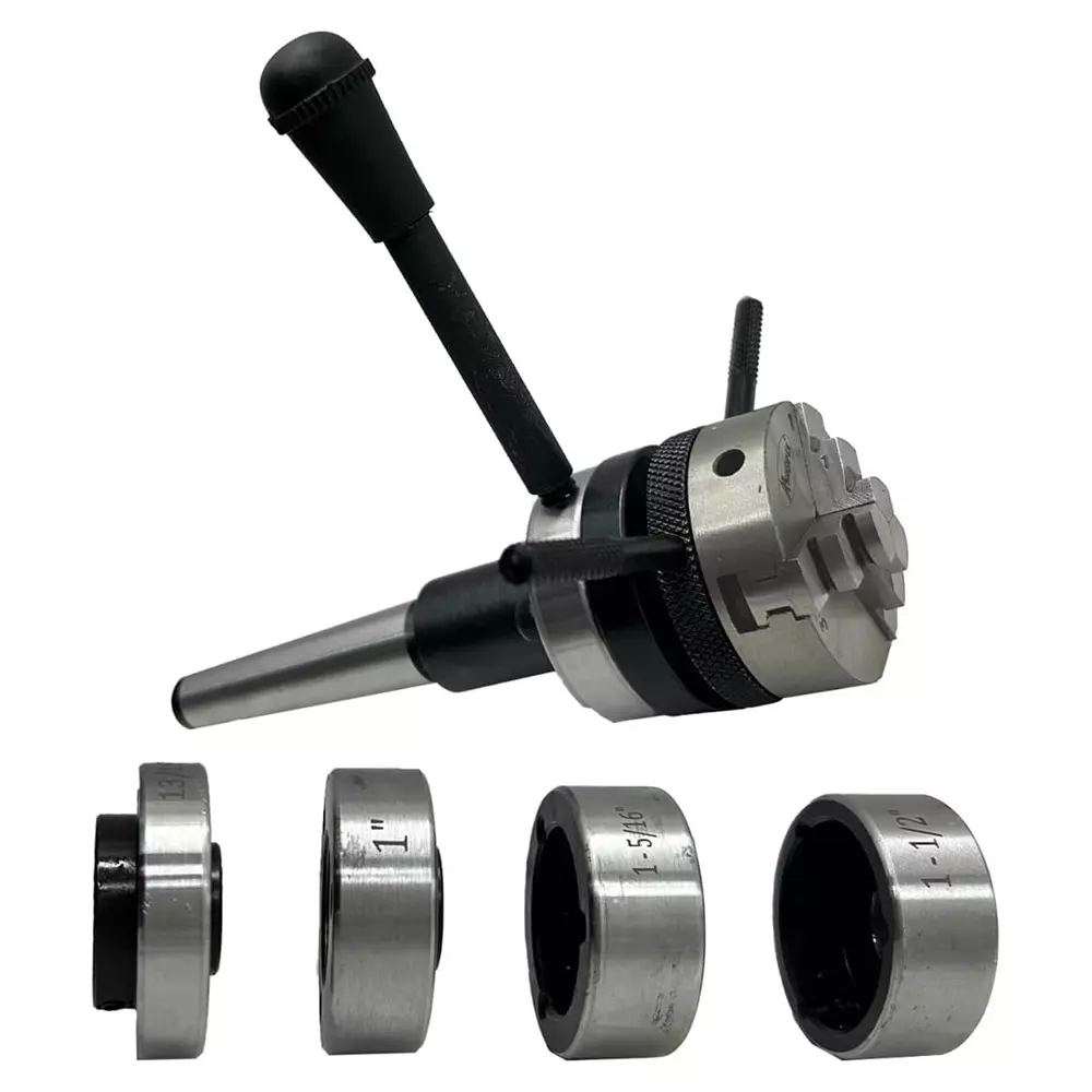 Assorts Tailstock Die Holder Set Alloy Steel 2MT 50 mm Chuck Self Centering 3 jaw