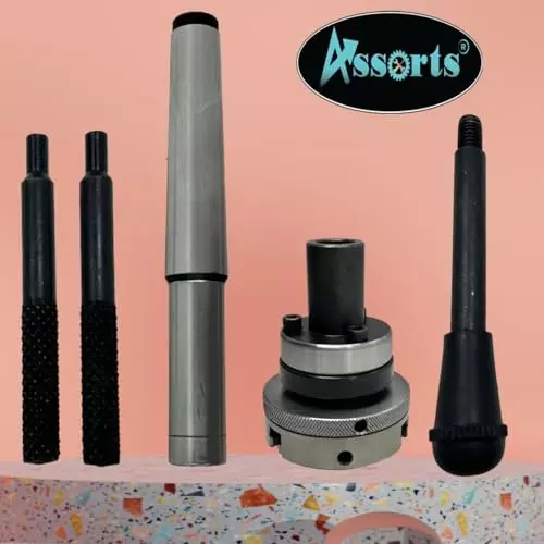 Assorts Tailstock Die Holder Set Alloy Steel 2MT 50 mm Chuck Self Centering 3 jaw