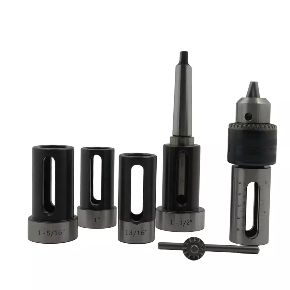 Assorts Attachments wth Die Holder & Drill Chuck High Speed Steel 38, 30, 25, 20 and 16 mm 1.5-10 mm MT-2 Size