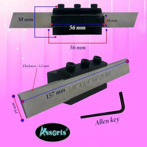 Assorts Parting Cut Off Tool Holder Tool Steel Body & HSS Blade 19.05 mm