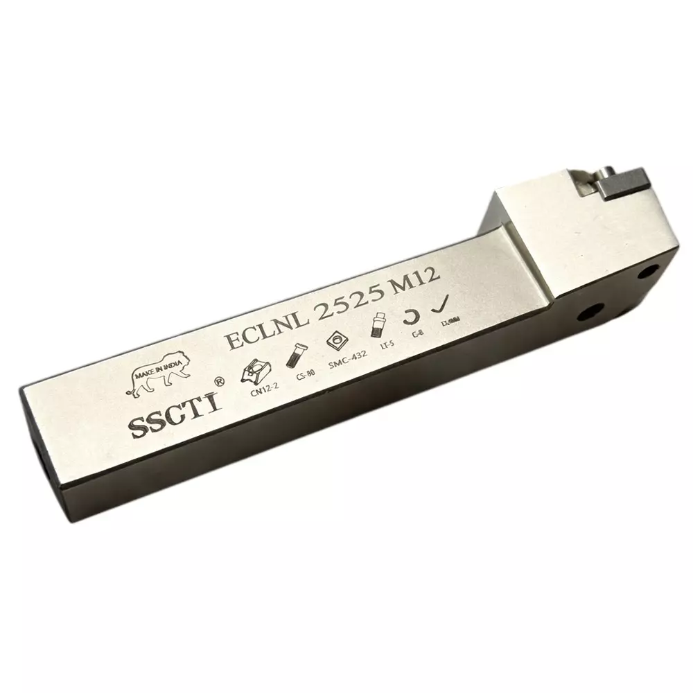 SSCTI Tool Holder Square Shank 25x25 mm Left Hand for CNC, VTL and Lath Machine, ECLNL 2525 M12