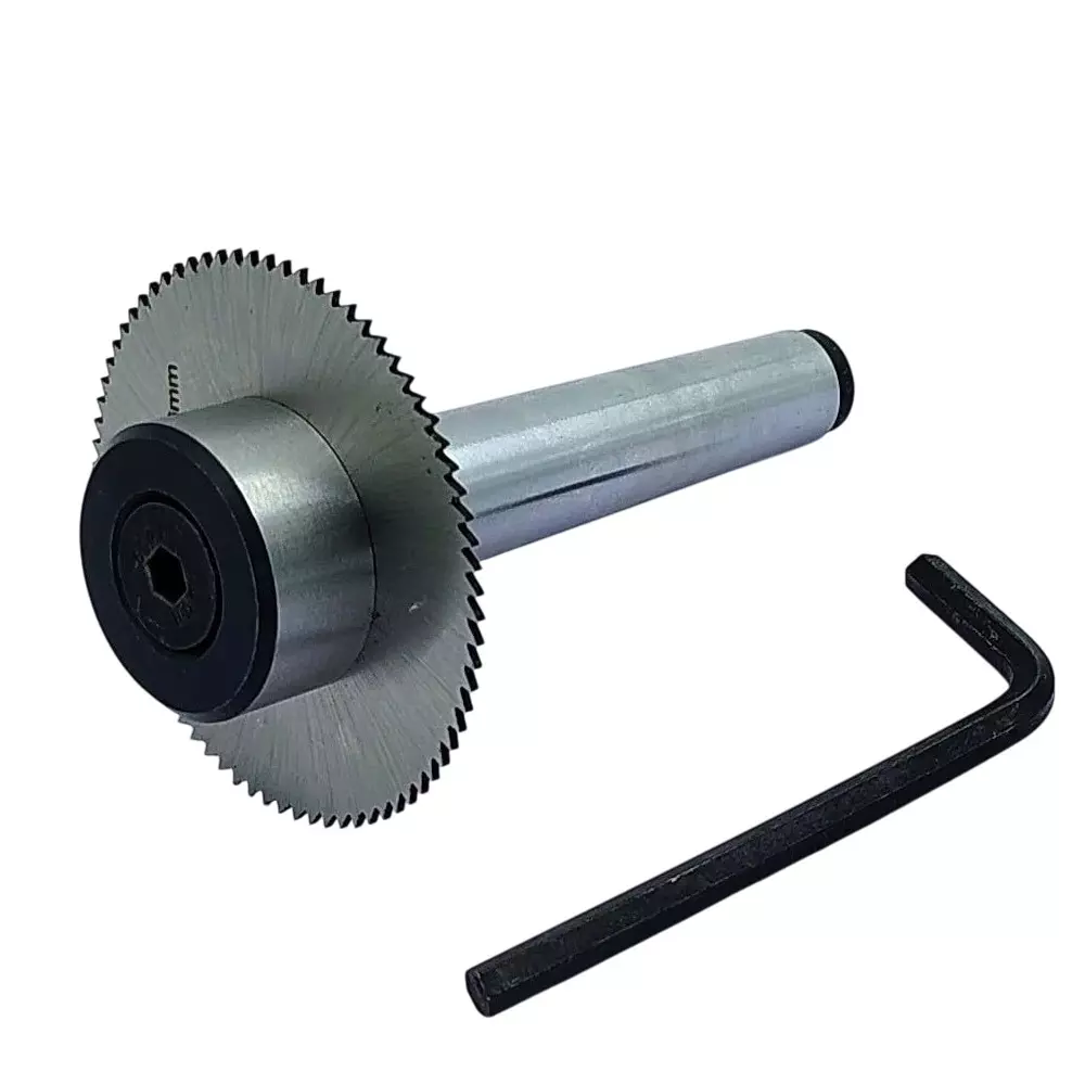 A.D INTERNATIONAL Slitting Slotting Saw Holder with 3MT Shank, M12 x 1.75 mm Drawbar Thread and Circular Saw Blade, TT-BS5L-R6Q5