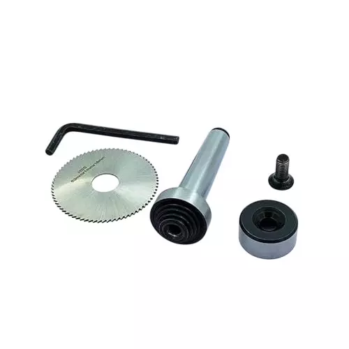 A.D INTERNATIONAL Slitting Slotting Saw Holder with 3MT Shank, M12 x 1.75 mm Drawbar Thread and Circular Saw Blade, TT-BS5L-R6Q5