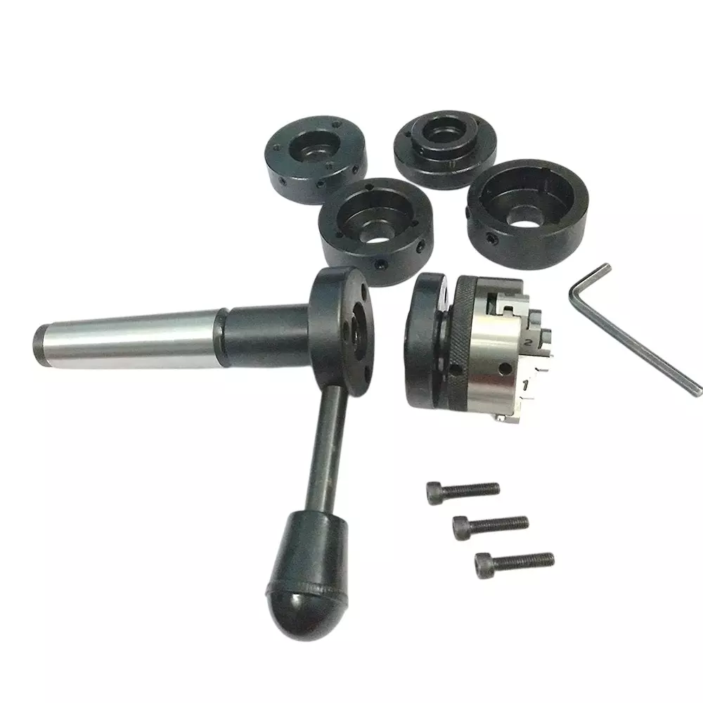 Assorts Tailstock Die Holder Set Alloy Steel 3MT 50 mm Chuck Self Centering 3 jaw