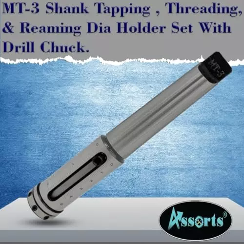 Assorts Imperial Die Holder Set with Drill Chuck Alloy Steel 38, 30, 25, 20, and 16 mm Size 3MT