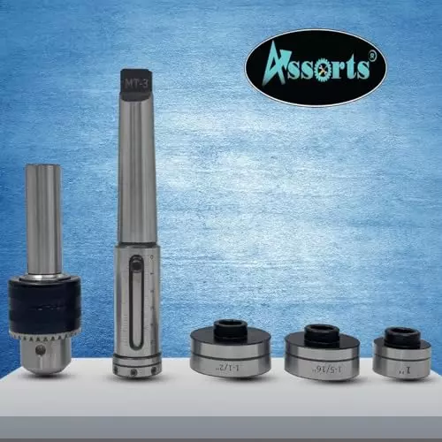 Assorts Imperial Die Holder Set with Drill Chuck Alloy Steel 38, 30, 25, 20, and 16 mm Size 3MT
