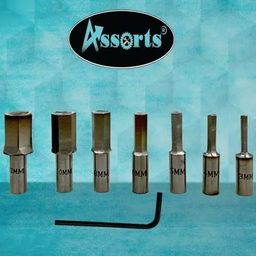 Assorts Metric Rotary Broach Tool Holder M10x1.5 mm MT2 Straight Shank Drawbar Thread