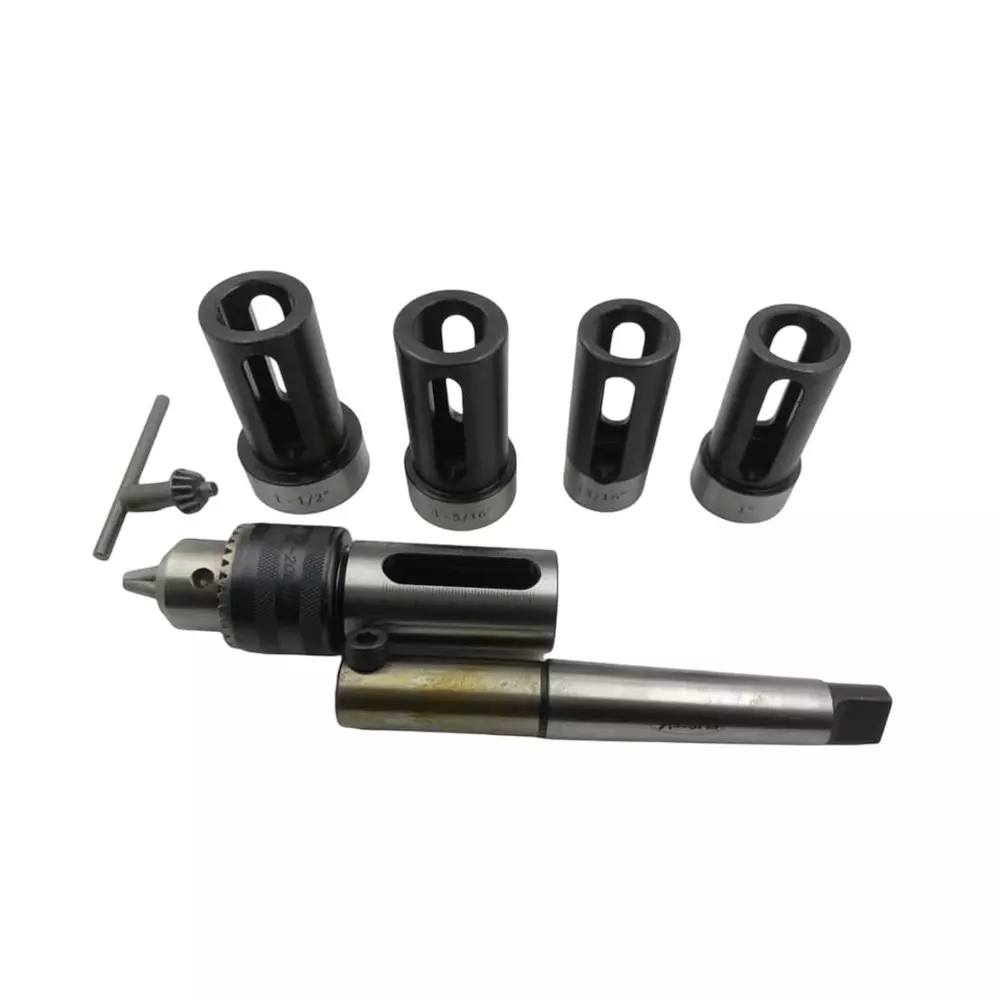 Assorts Attachments wth Die Holder & Drill Chuck High Speed Steel 38, 30, 25, 20 and 16 mm 1.5-10 mm MT-3 Size