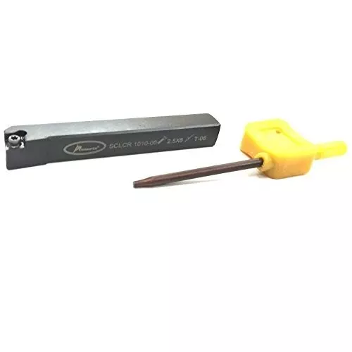 Assorts Indexable Lathe Turning Tool Holders with Key Tool Steel & Alloy Steel T15 Key 8, 10, 12, 16 mm Shank Size (Pack of 4)