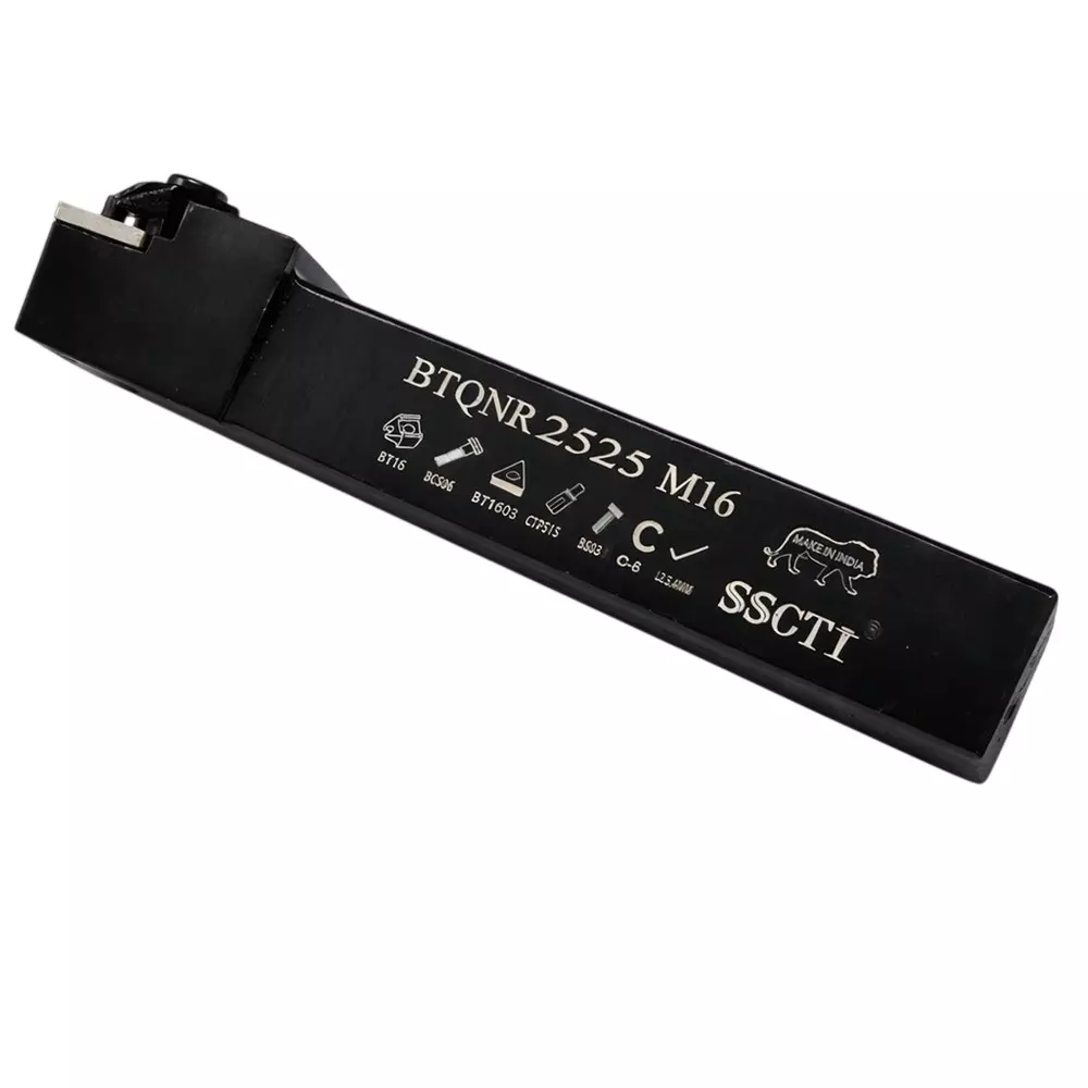 SSCTI Tool Holder Square Shank 25x25 mm Right Hand for CNC, VTL and Lath Machine, BTQNR 2525 M16
