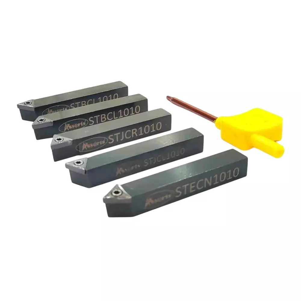 Assorts Indexable Turning Tool Set Tool Steel 12 mm Square Shank for CNC & Lathe Machine (Pack of 5)