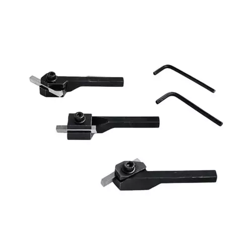 Buyohlic International Small Lathe Turning Tool Set with 10 mm Square Shank, HSS Tool Bits and Plastic Case, EM-3EFW-XCBH (Set of 3)