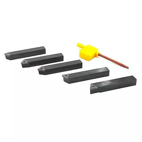Buyohlic International Indexable Turning Tool Set with 8 mm Square Shank for Lathe Machine, P4-NY4P-N9PR