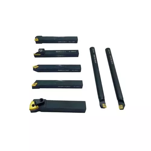 A.D INTERNATIONAL Carbide Turning Tool Set with 1/2 inch (12.7 mm) Shank for Turning Grooving Threading, 100-CS-170