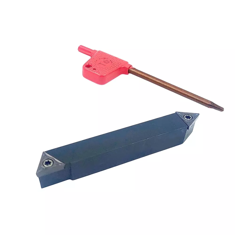 A.D INTERNATIONAL Double End Indexable RH & Center Cut Turning Tool with Square Shank for CNC & Lathe Machine