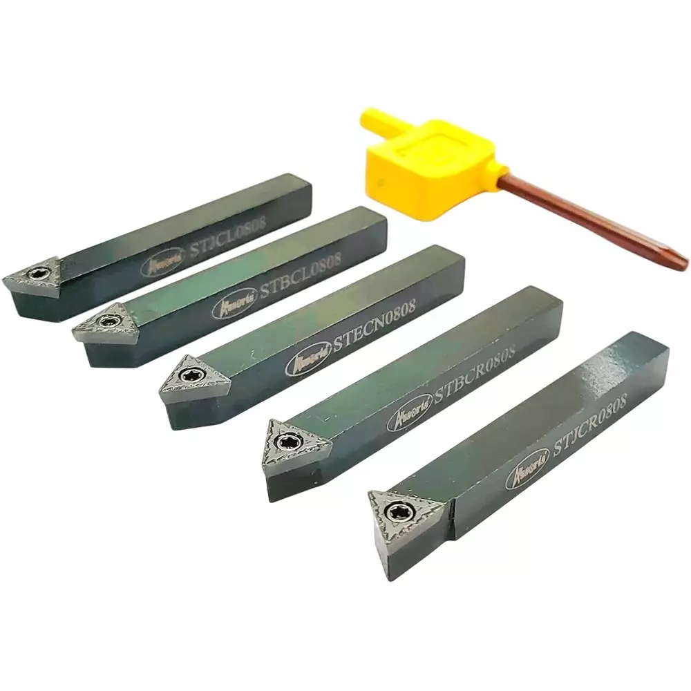Assorts Indexable Turning Tool Set Tool Steel 8 mm Square Shank for CNC & Lathe Machine (Pack of 5)
