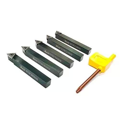 Assorts Indexable Turning Tool Set Tool Steel 8 mm Square Shank for CNC & Lathe Machine (Pack of 5)